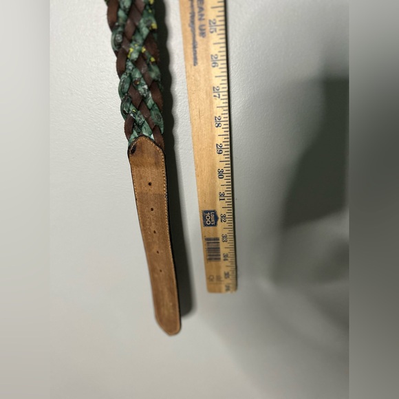 Leather and fabric braided belt - Picture 7 of 15